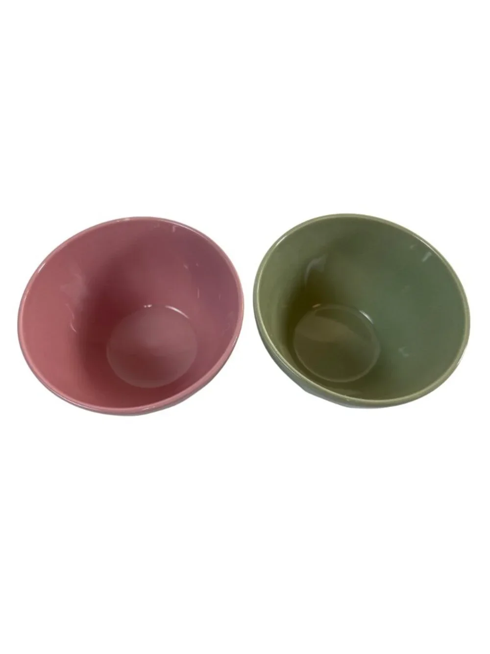 Pier 1 Prep Bowls Mini Ceramic Set of 2 Pink/Green 4